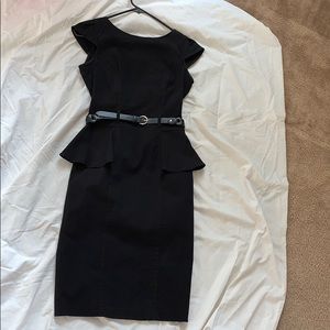 Little black dress with belt